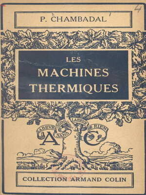 cover image of Les machines thermiques